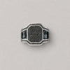 Anillo para caballero con circonia negra talla 10 y 11