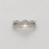 ANILLO PERLA Y CIRCONIA, ELIGEN TALLA 6, 7, 8, 9,