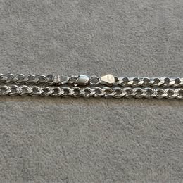 Silver Cuban Link Chain Necklace