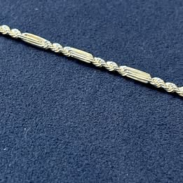 PULSERA FIGARO 18CM PLATA .925