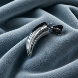 DIJE DE COLMILLO, PLATA .925