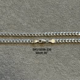 Silver-colored curb chain necklace 20 inch