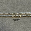 Silver-colored curb chain necklace 20 inch