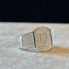 Anillo para caballero con circonia blanca talla 10 y 11
