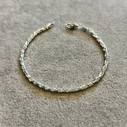 Silver Rope Chain Bracelet
