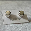 Arete de Boton Cartoneado liso