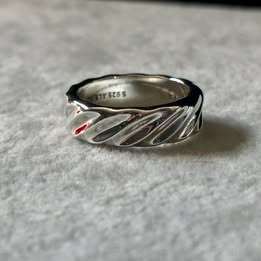 ANILLO CHUNKY ANCHA, 6,8 SILVER .925