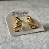 ARRACADA CHUNKY CON BANO DE ORO, P,LATA .925