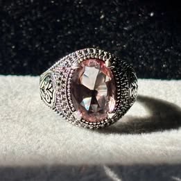 ANILLO OVALADO ZULTANITA, TALLA 10, (2) 11, 11.5 PLATA .925