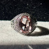ANILLO OVALADO ZULTANITA, TALLA 10, (2) 11, 11.5 PLATA .925
