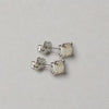 Arete Broquel  con Madreperla Baño de Rodio Plata .925