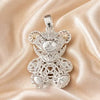 DIJE DE OSO FILIGRANO, PLATA .925