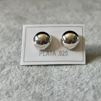 BROQUEL MEDIA BOLA LISA GRANDE, PLATA .925