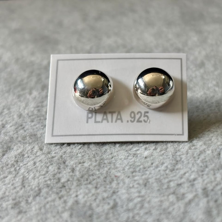 BROQUEL MEDIA BOLA LISA GRANDE, PLATA .925
