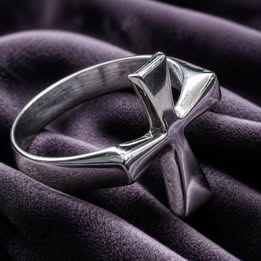 Silver Cross Design Ring Size 11, 12, 13