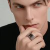 ANILLO CUADRADO ZULTANITA, TALLA 9.5 (2), 10 , PLATA .925