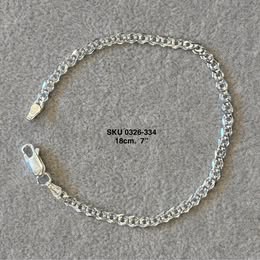 Silver tone chain bracelet