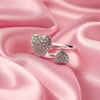 ANILLO DE 2 CORAZONES AJUSTABLES, PLATA .925