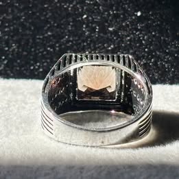ANILLO CUADRADO ZULTANITA, TALLA 9.5 (2), 10 , PLATA .925