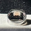 ANILLO CUADRADO ZULTANITA, TALLA 9.5 (2), 10 , PLATA .925