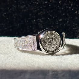 ANILLO CABALLERO CON CIRCONIAS, ELIGEN TALLA 10, 12, BAÑO DE RODIO, PLATA .925