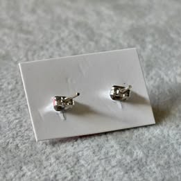 Arete de Boton Cartoneado liso