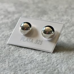 BROQUEL MEDIA BOLA LISA CHICA, PLATA .925