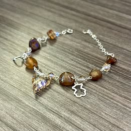 Pulsera de Agathas con Oso y Corazón