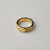 ANILLO CHUNKY CON BANO DE ORO, talla 6,7,8