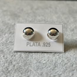 BROQUEL MEDIA BOLA LISA CHICA, PLATA .925
