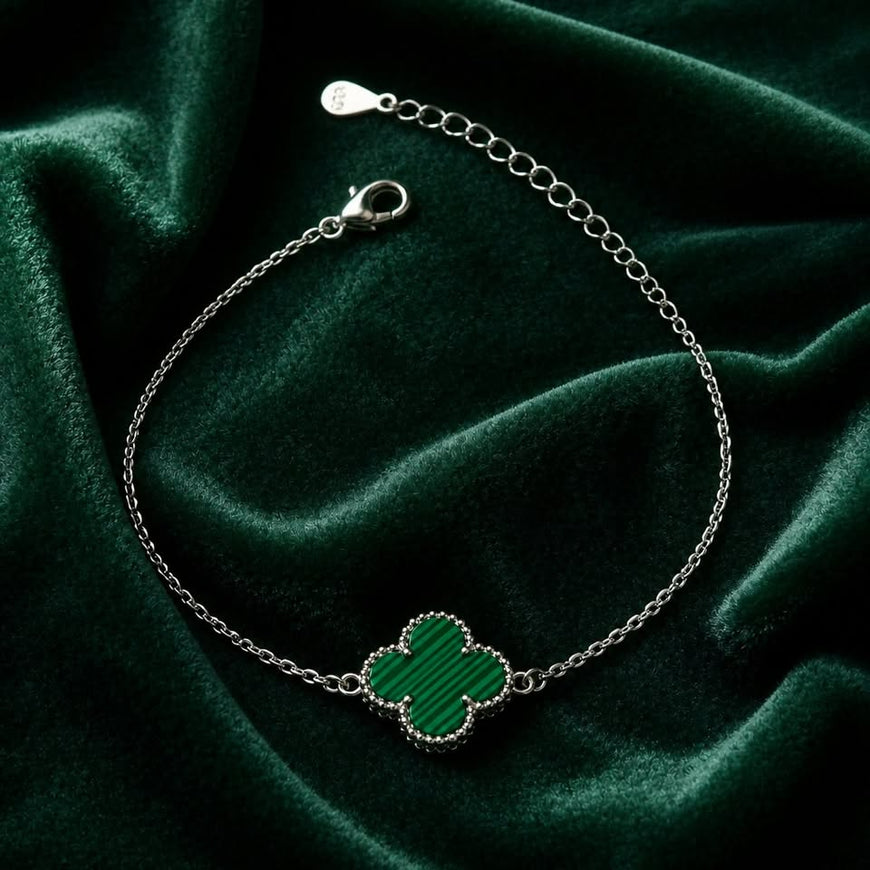 Pulsera insp VC con bano de rodio color verde