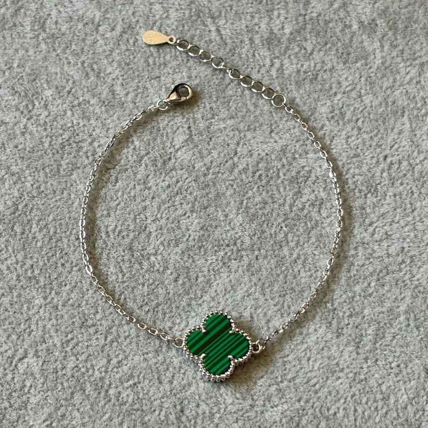 Pulsera insp VC con bano de rodio color verde