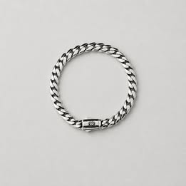 PULSO INSP. MONACO CHAIN 18CM, BAÑO DE RODIO, PLATA .925