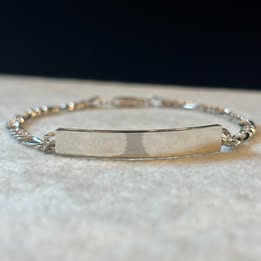 Pulsera Lisa 19cm plata.925
