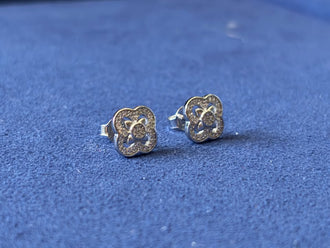 Aretes Flor Zirconia