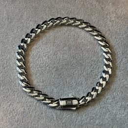 PULSO INSP. MONACO CHAIN 20CM, BAÑO DE RODIO, PLATA .925
