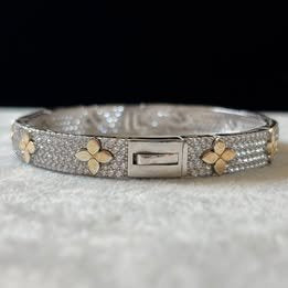 BRAZALETE BANO DE RODIO, PLATA .925
