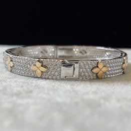 BRAZALETE BANO DE RODIO, PLATA .925