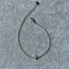 PULSERA CON DIJE MULTICIRCONIAS, BANO DE RODIO, CR
