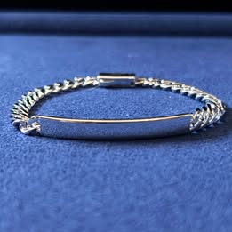 ESCLAVA LISA INP. MONACO CHAIN 16CM, PLATA .925