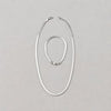 COLLAR Y PULSERA PLANCHADA PANZA DE VIBORA, PLATA .925