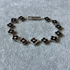 PULSERA NEGRA CON BANO DE RODIO, PLATA
