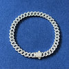 PULSERA DE MICROCIRCONIAS CUBANA, BAÑO DE RODIO