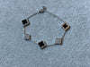 Pulsera vc negro y circonia plata .925