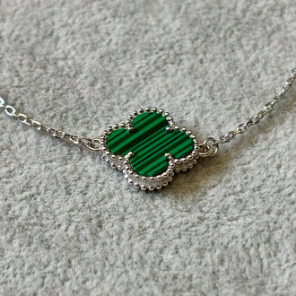 Pulsera insp VC con bano de rodio color verde