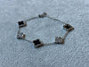 Pulsera vc negro y circonia plata .925