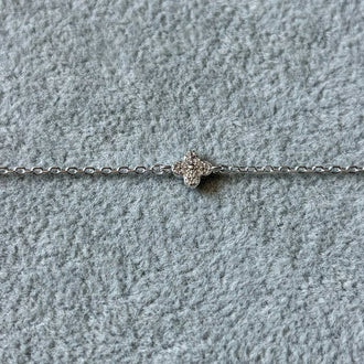 PULSERA CON DIJE MULTICIRCONIAS, BANO DE RODIO, CR