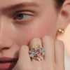 Anillo grande con treboles talla 6,7,8