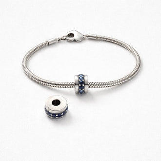 Charm blue Pave clip