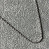 CADENA TORZAL 50CM, BANO DE RODIO, PLATA .925